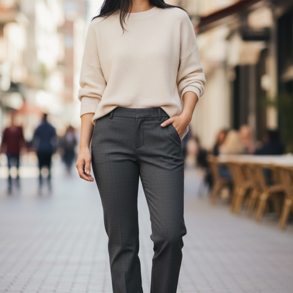 LOFT Charcoal Women's Trousers